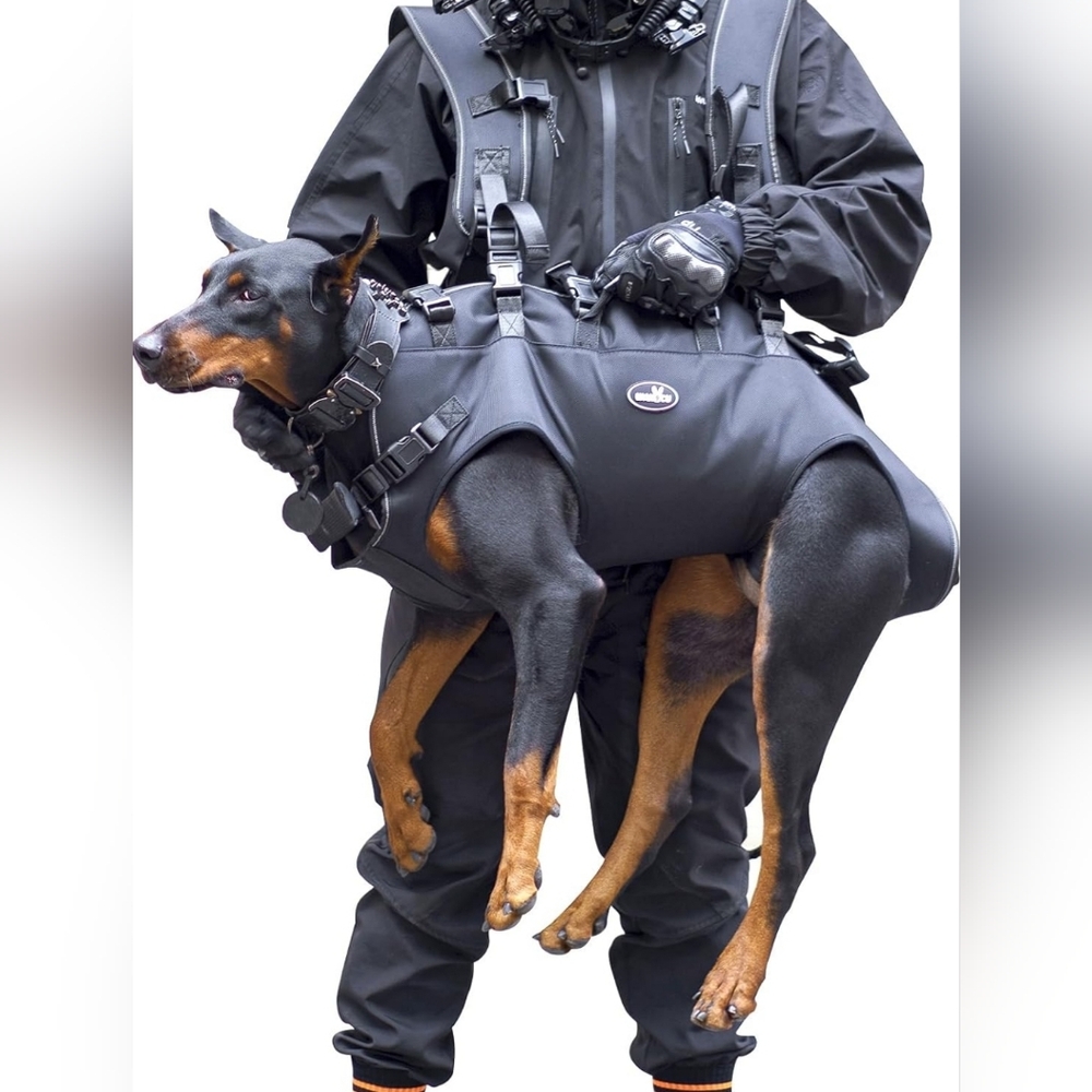 Advanced Black Dog Harness for Active Pets